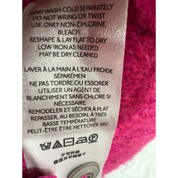 Pilcro Classic Longline Cardigan Sweater Pink Fuchsia XS - Picture 6 of 13